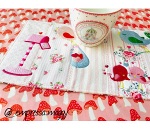 Stickdatei ITH - Patchwork Flip & Fold Platzdecke Untersetzer bis 36x24